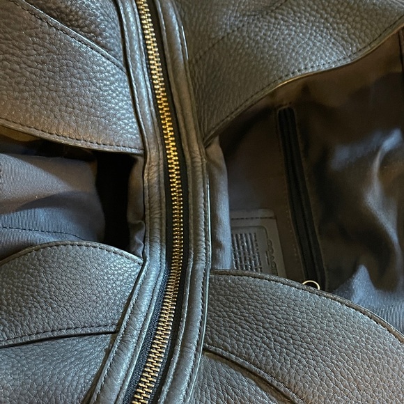 Coach Leather Lexy Black Shoulder Bag with Scarf Accent F27593 Coach Lexy - Picture 6 of 11